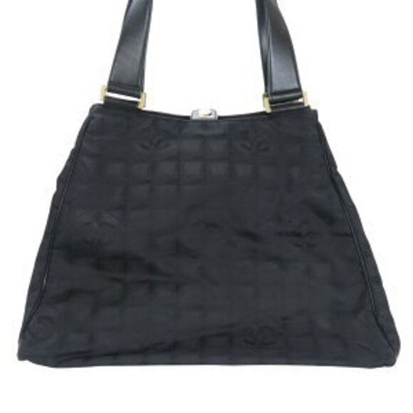 Chanel tote bag black jacquard nylon - Picture 3 of 4